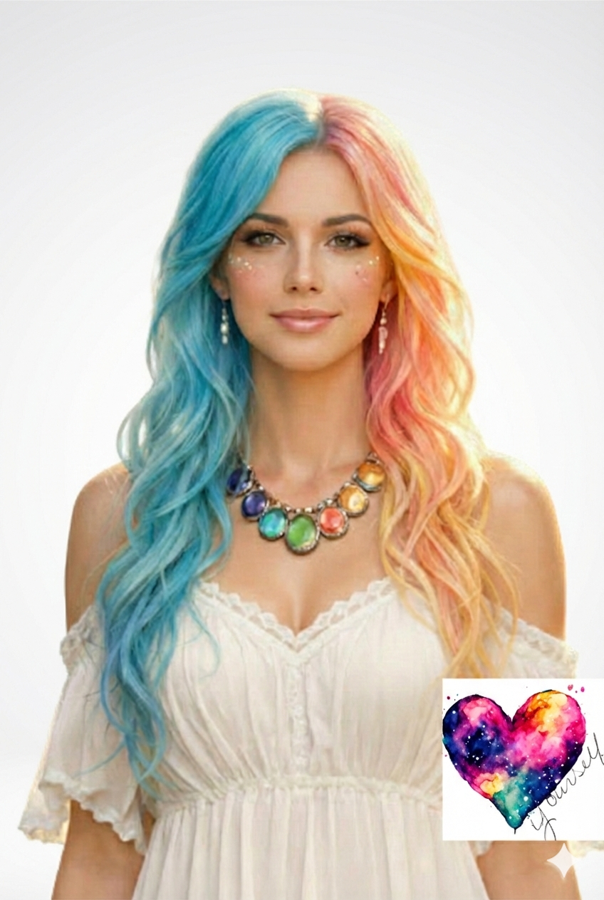 Seraphina with the Sandy Baker Wellness heart logo